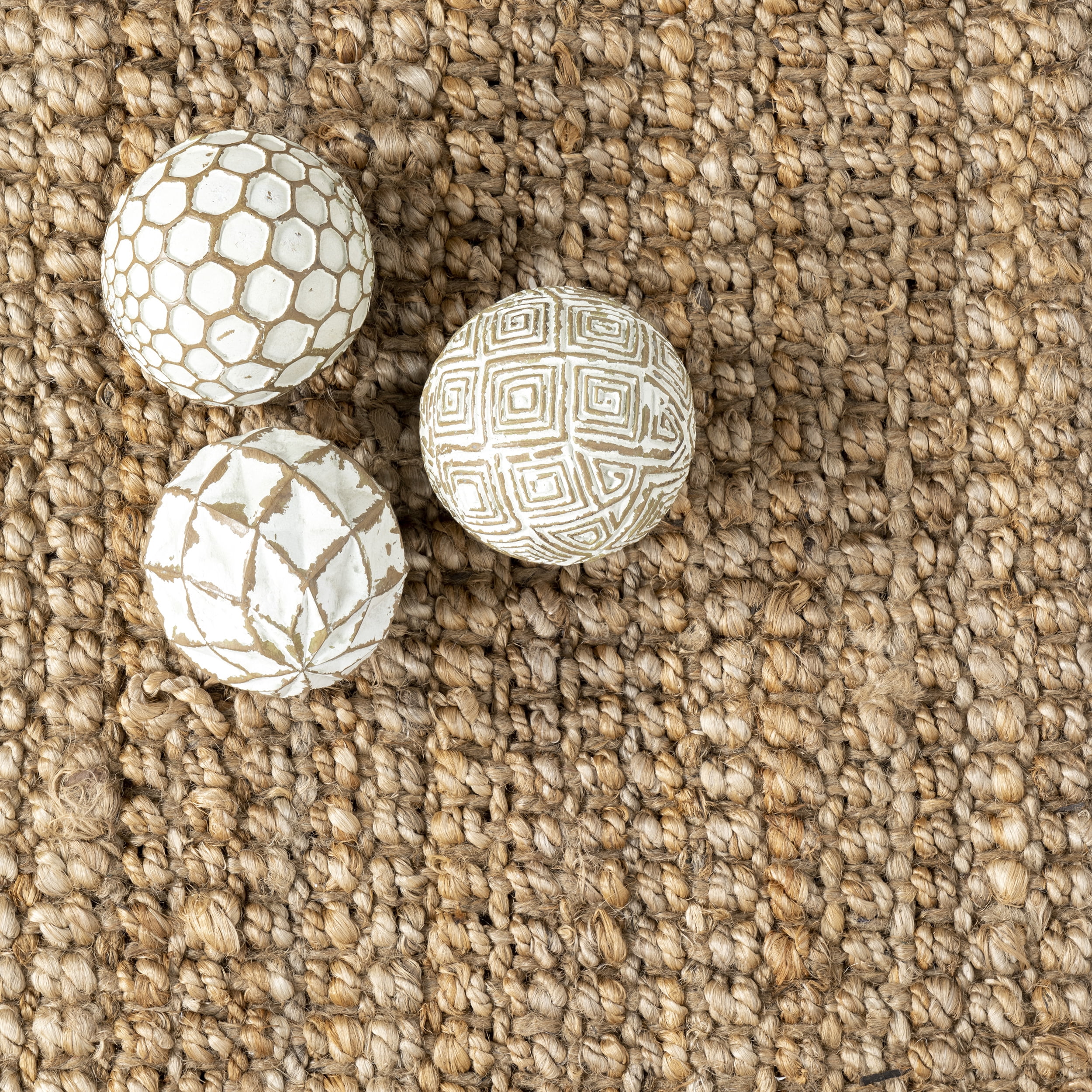 nuLOOM Raleigh Jute Tasseled Natural 3' x 5' Farmhouse Area Rug