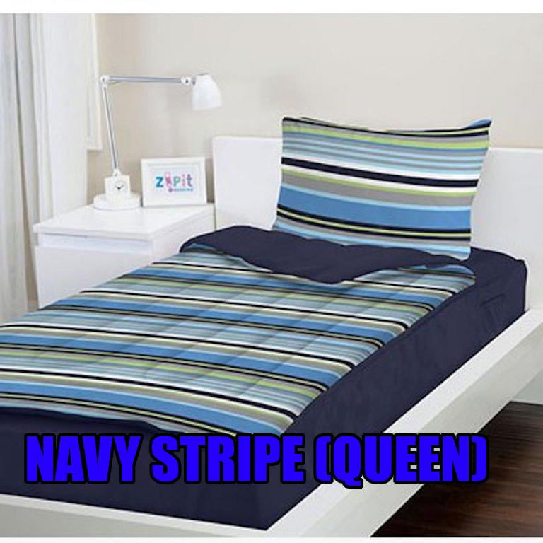 As Seen On Tv Zipit Bedding Set Navy, Zipper Bedding Sheets