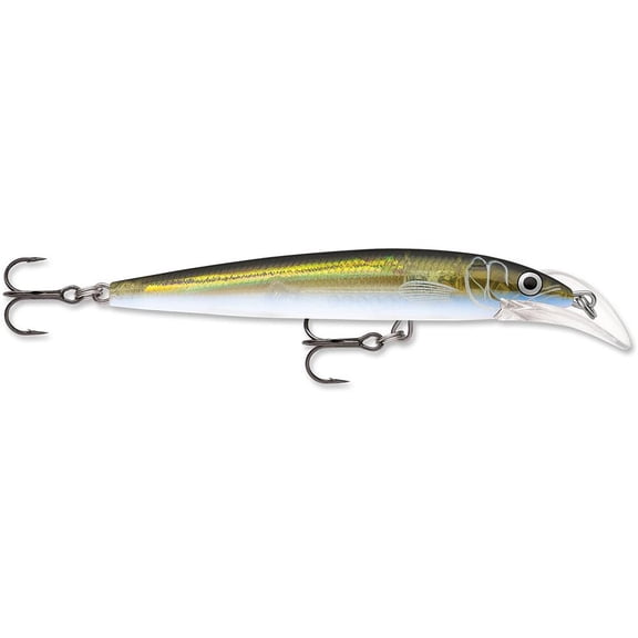 Rapala SCRDHJ10OGH Scatter Rap Deep Husky Jerk Fishng Lure 10 Olive Ghost 4" 3/8