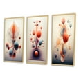 thumbnail image 3 of Designart "Cosmic Flux Abstract Multiverse Metamorphosis II" Abstract Shapes Framed Wall Art Set Of 3 - Orange Transitional Frame Gallery Set For Office Decor, 3 of 6