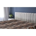 thumbnail image 5 of Ambesonne Contemporary Fitted Sheet, Grunge Abstract Print, Full Size, Chestnut Brown Taupe Grey, 5 of 5