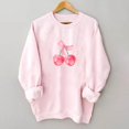 thumbnail image 6 of CLOISE Sweatshirt Women Printed Oversized Sweatshirts Crew Neck Long Sleeve Hoodies Shirts Pink Drop Shoulder Basic Tops Fall Loose Y2k Clothes XL, 6 of 7