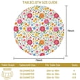 thumbnail image 2 of Pioneer Flower Floral Print Pattern Round Tablecloth 70"x70", Wrinkle Resistant Wipeable Table Cover for Kitchen Dining Room Picnic Patio and Party, 2 of 2