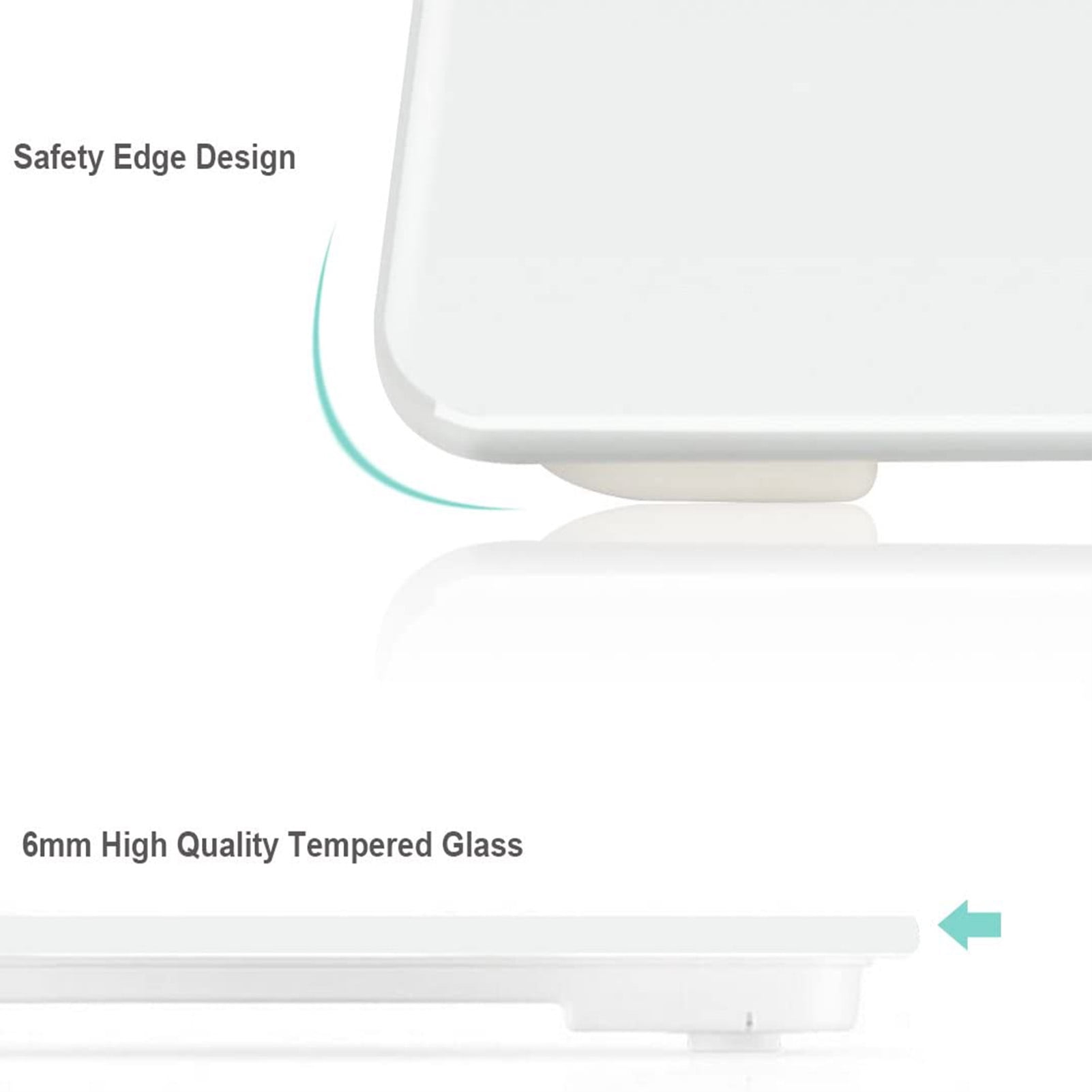 Body Weight Bathroom Scale with Step-On Technology, 396 Lb, Body Tape Measure Included, Silver