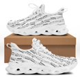 thumbnail image 1 of Zapatillas planas con estampado de notas musicales para mujer, cómodas y deportivas con cordones,, 1 of 6