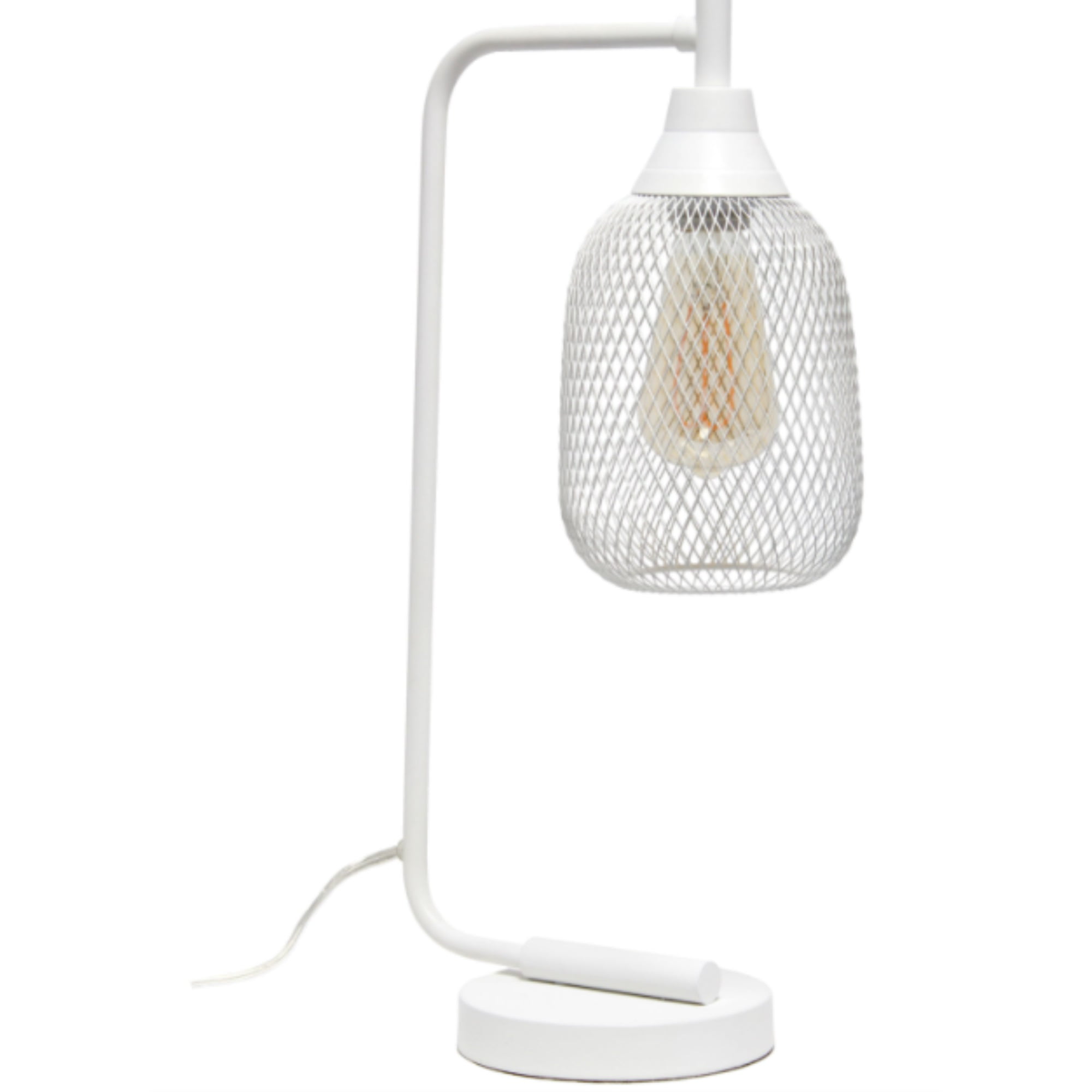 Lalia Home Industrial Mesh Desk Lamp, White