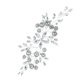thumbnail image 2 of Nvzi Horquillas para el pelo de boda con flores para novias, peinetas con perlas de cristal, pinzas para el pelo, accesorios para el pelo de boda dorados, joyas plateadas, 2 of 4