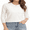 Off White, variant on QUALFORT Women’s Crew Neck Pullover Sweater, Soft Lightweight Long Sleeve Knit Top, Solid Color Casual Sweater, Mustard Yellow M