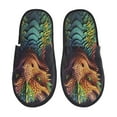 thumbnail image 1 of Fotbe Whimsical Dragon Color Cool Pantuflas Peludas para Mujer con Estampado, Zapatillas de Peluche, Zapatos de Invierno para Casa, Uso Interior y Exterior-Large, 1 of 8
