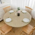 thumbnail image 5 of Woven Pattern PVC Tablecloth - Elastic Edge, Easy Clean, for Living/Kitchen/Patio, 5 of 6