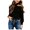Black, variant on Vedolay Cropped Sweaters for Women Crew Neck Long Sleeve Pullover Sweater Casual Loose Fall Tops,Orange XXL