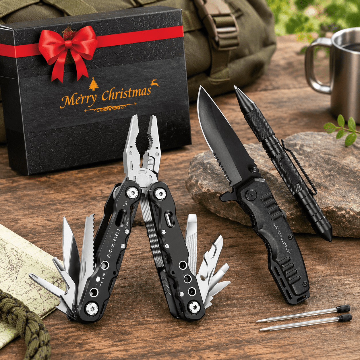 Gifts Formas Multitools Set With Multi-pliers Pocket Pen 3-in-1 Stocking Stuffers Men Women Edc Multi-tools(merrymas)