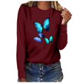 thumbnail image 1 of Lolmot Womens Printed Long Sleeve Tops Blouse T-Shirt, 1 of 1