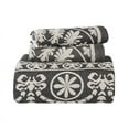 thumbnail image 2 of Superior Cotton Blend Woven Jacquard Vintage Medallion Bedspread Set 3-Pieces, Queen, Charcoal, 2 of 6
