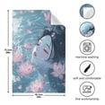 thumbnail image 3 of WOBOGO Water Brings Out The Lotus Kitchen Towel 1 Piece Large Cotton Dishcloth Premium Absorbency Set with Hanging Loop, 3 of 7