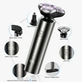 thumbnail image 2 of 3 in 1 Electric Razor for Men, Rechargeable Waterproof Men Electric Shaver with Charging Dock, Wet & Dry Shaving with Cordless Beard, Nose Hair Trimmer, 1 Hour Fast Charging, LCD Display, 2 of 8