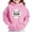 Pink, variant on Bnwani Toddler Hoodies Girls Long Sleeve Oversized Fleece Sweatshirt Cute Plain Tops Pullover