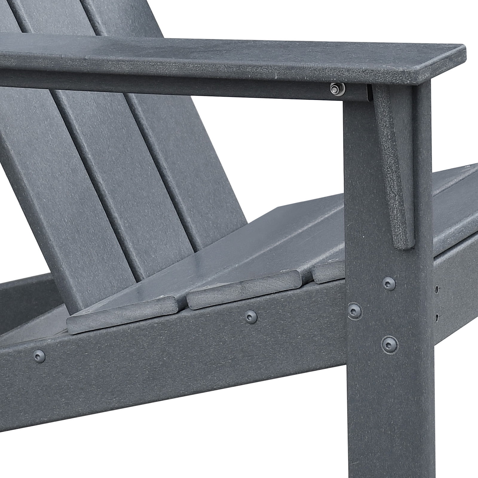 ATR ART TO REAL Outdoor Plastic HDPE Adirondack Chair for Patio Garden,Grey