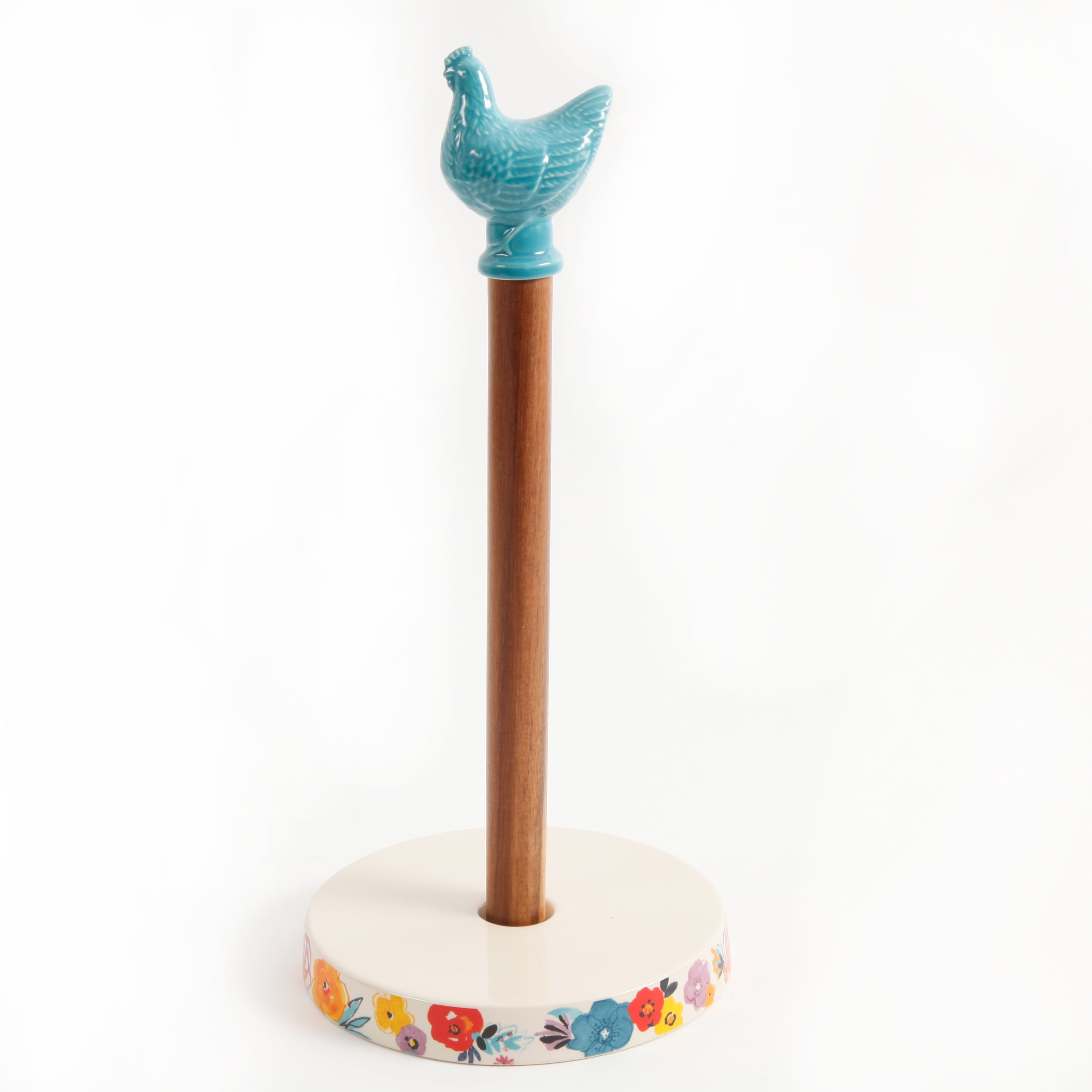 The Pioneer Woman Flea Market Paper Towel Holder and Utensil Crock, Turquoise