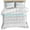 Turquoise, variant on Aqua Grey Bedding 3 Piece Duvet Cover Set Twin Size, Chic Garden Floral Stripe Embroidery Design Soft Microfiber Comforter Cover with Zipper Closure & Pillowcases, Wrinkle & FadeResistant Quilt Cover