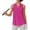 Hot Pink, variant on Womens Golf Polo UPF 50+ Sleeveless Athletic Tops V Neck Tennis Tank with Collar Racerback Pickleball Shirts Side Slits Running T Shirt