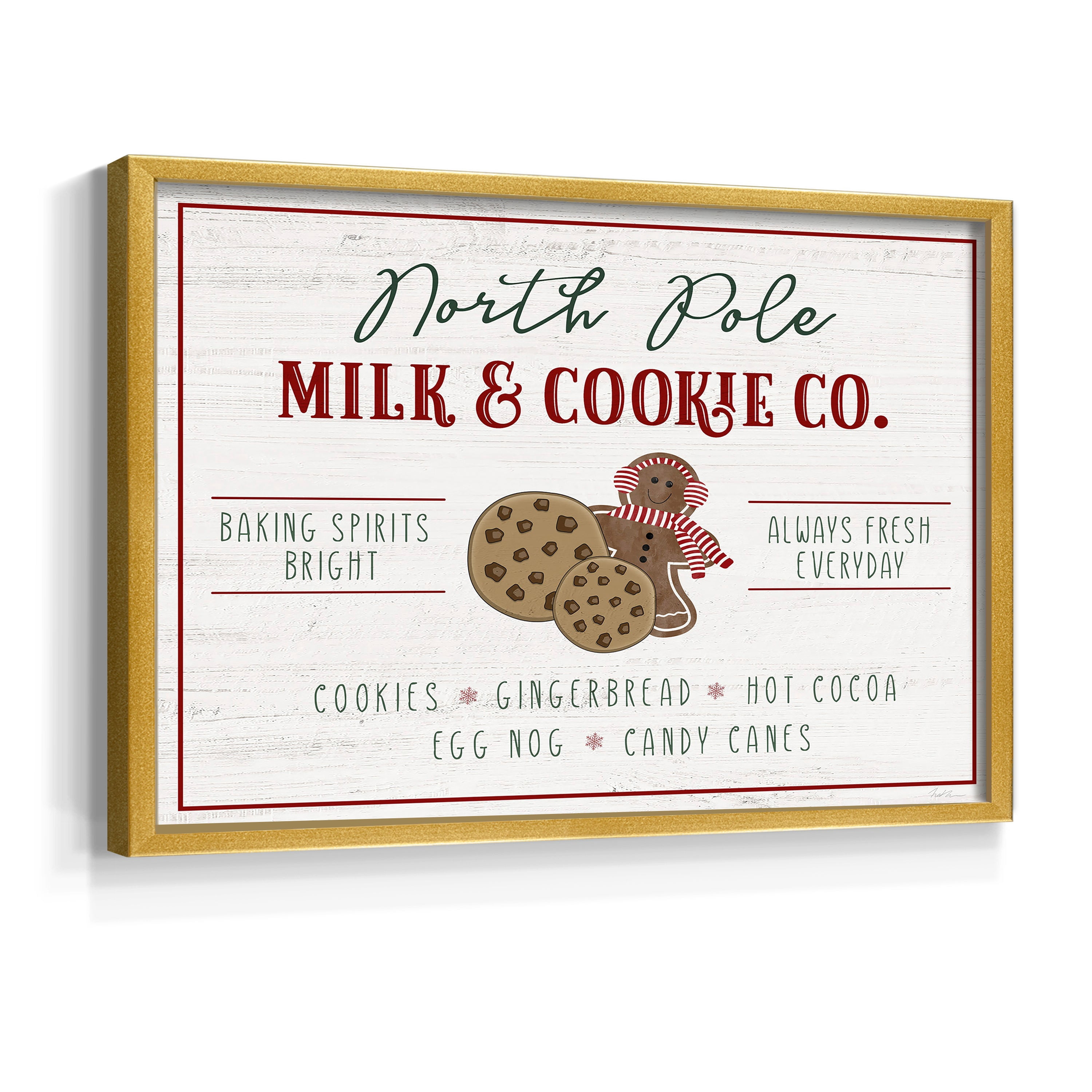 Milk and Cookie Co by Natalie Carpentieri - Restickable Framed Giclée Print