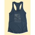 thumbnail image 3 of Forest Camping Nature Lineart Racerback Tank Women -Image by Shutterstock, Female XX-Large, 3 of 4