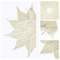 thumbnail image 5 of Unique Bargains Set of 6 Washable Farmhouse Leaf Shape Placemats Indoor Light Gold, 5 of 6