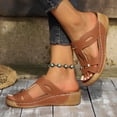 thumbnail image 5 of Shallow Cut Women's Versatile Comfortable Dress Shoes Plus Size Daily Wear Office Work Spring Summer Brown 7, 5 of 9