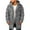 Grey, variant on Male Winter Warm Plush Solid Pocket Coat Hooded Long Sleeve Button Zipper Fly Jacket Coat