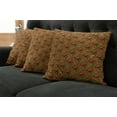 thumbnail image 5 of Ambesonne Paisley Throw Pillow Cover 4 Pack, Art Deco Oriental Flowers, 16", Reseda Green Orange, 5 of 5