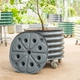 thumbnail image 3 of Vego Garden 2 x 2 ft Self-Watering Rolling Planter Raised Garden Bed Kits-Modern Gray, 3 of 9