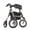 Metallic Graphite, variant on Comodita Uno All Terrain Heavy-Duty Rollator with a 16" Wide Verona Orthopedic Seat Metallic Graphite