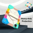 thumbnail image 4 of Shockproof Case for Apple iPad Pro 11 Inch 2022/2021/2020/2018 4th 3rd 2nd 1st Gen/ iPad Air 5th 4th Gen 10.9 Inch,Rotating Kickstand Pencil Holder Shoulder Strap Hand Strap Bumper Cover,Colorful Blue, 4 of 8