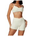 thumbnail image 1 of Conjuntos de entrenamiento for mujer, 2 piezas, sujetador deportivo, camiseta sin mangas, polainas de cintura alta, gimnasio, yoga, ropa activa, camiseta de entrenamiento for mujer, 1 of 7