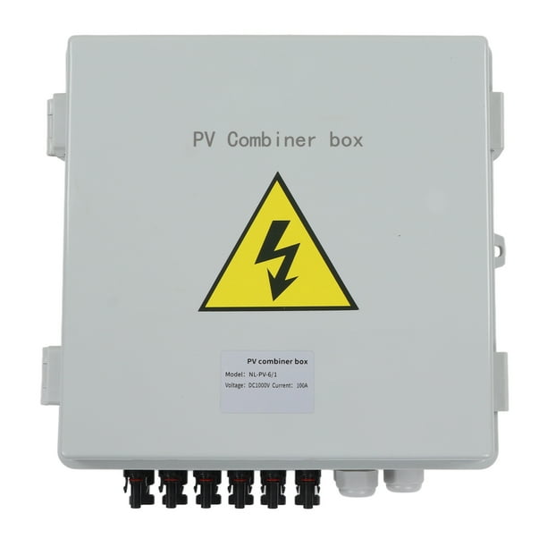 Suministros del sistema solar, caja combinadora fotovoltaica 6 Panel solar Caja combinadora fotovoltaica Caja combinadora solar impulsada por el rendimiento NikouMX herramienta