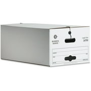 Business Source, BSN26750, Light Duty Legal Size Storage Box, 12 / Carton, White