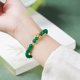 thumbnail image 2 of Pulsera con cuentas de crisoprasa para mujer, 6 mm, verde y plata 999, 2 of 2