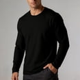 thumbnail image 2 of NMRSBDP Men's Basic Crew Neck T-Shirt Lightweight Long Sleeve Everyday Shirts for Men Soft Cotton Base Layer Tops Casual Solid Color Undershirts, 2 of 7