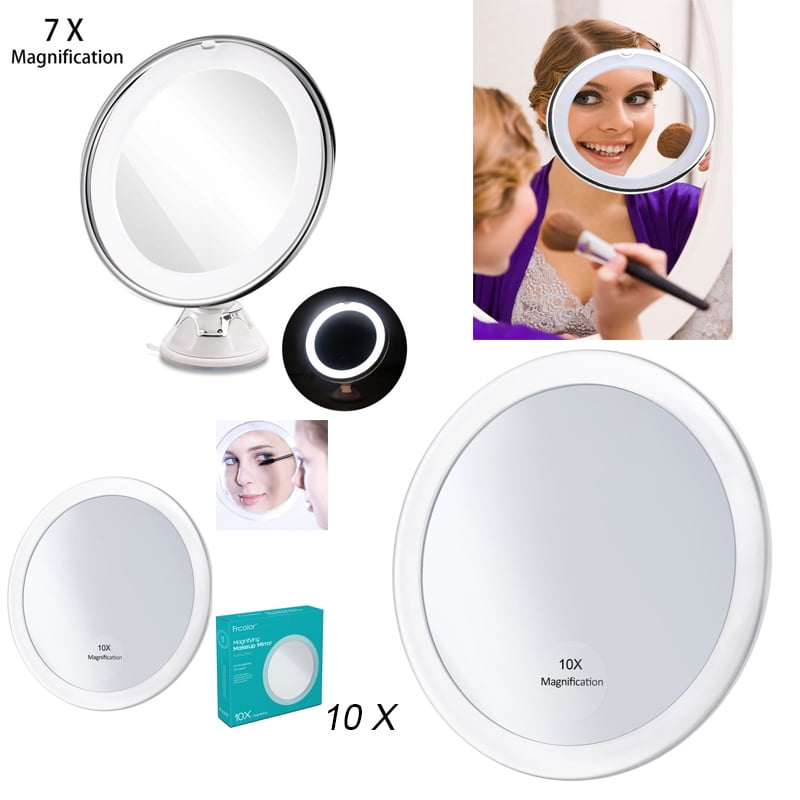 ruimio Light LED Make-up Mirror with 7x Magnification and Suction Cup 