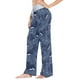 thumbnail image 2 of Pantalón de pijama Anyangquji azul claro con forma de tiburón ballena estrellado para mujer, 2 of 6