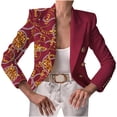 thumbnail image 1 of Trajes para mujer Blazer CardiganButtons Chaqueta de manga larga Bolsillos estampados Abrigo de oficina Chaquetas de punto Traje Prendas de abrigo Top Odeerbi ODB-3, 1 of 5