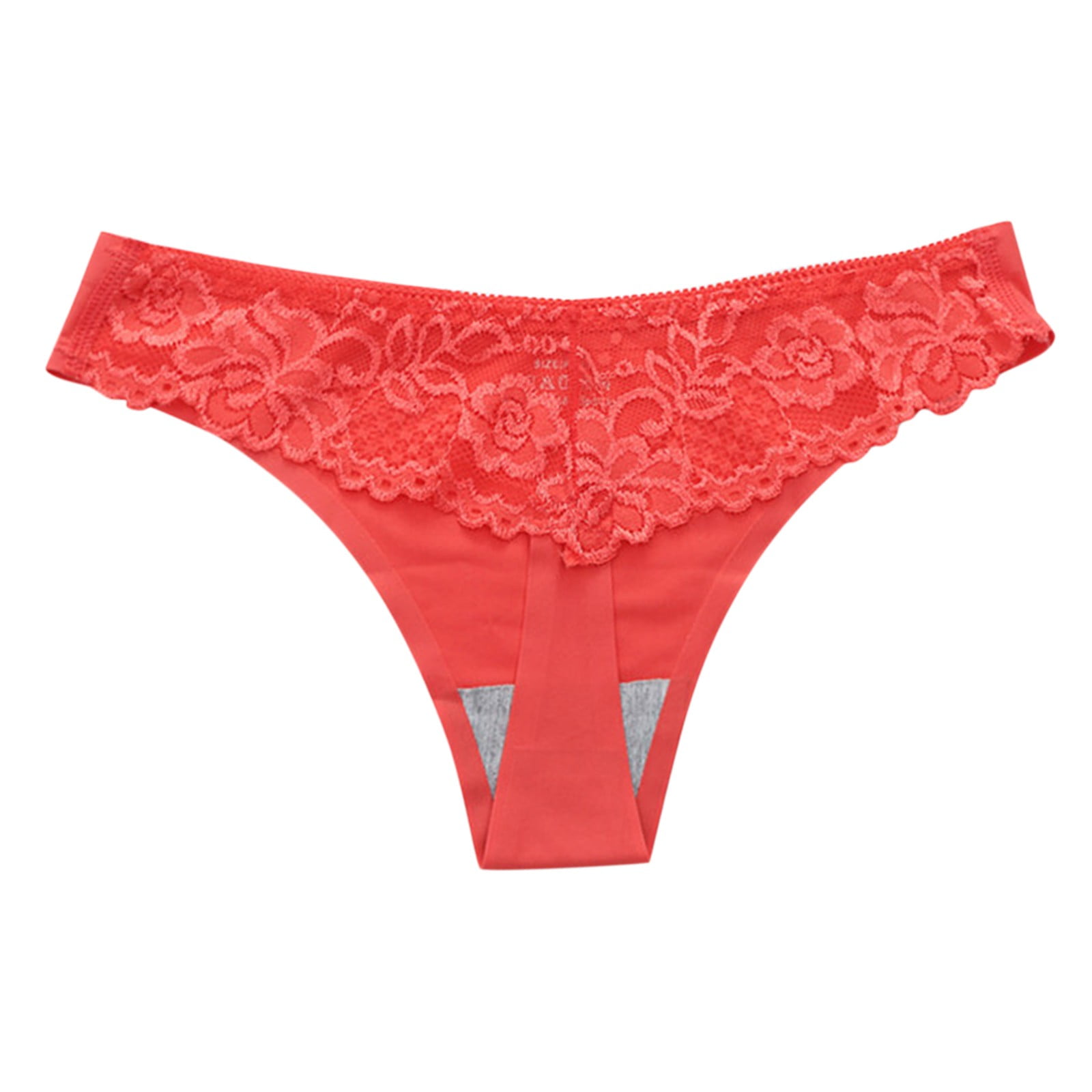 ZMHEGW Panties For Womens Ice Silk Seamless Lace Lift Cotton Crotch Thong Women Underwear Briefs