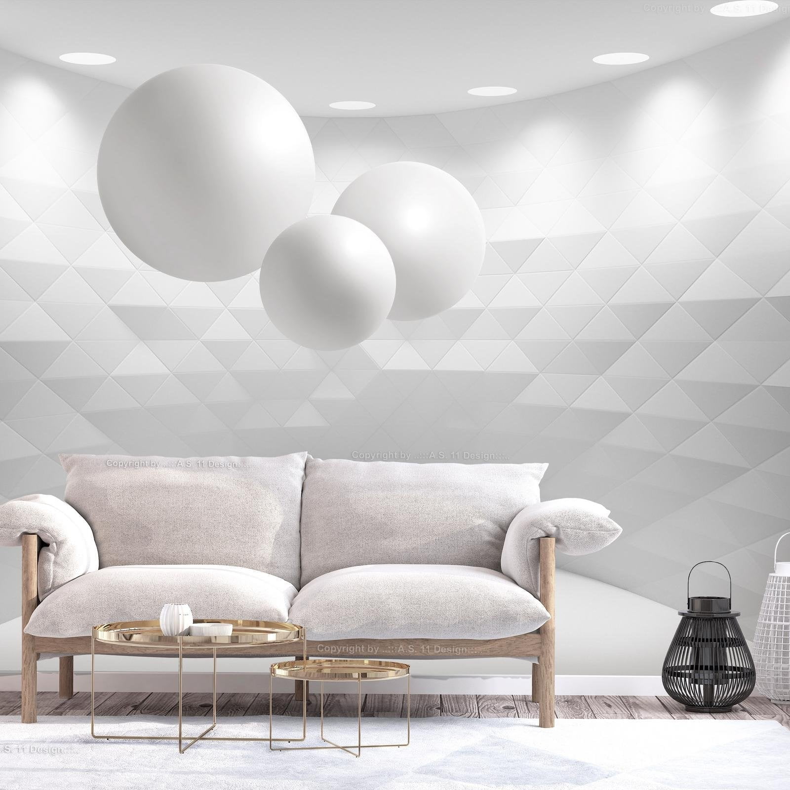 Tiptophomedecor 3D Illusion Wallpaper Wall Mural - Geometric Room, image size:1600x1600