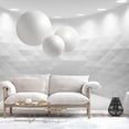 thumbnail image 1 of Tiptophomedecor 3D Illusion Wallpaper Wall Mural - Geometric Room, 1 of 4