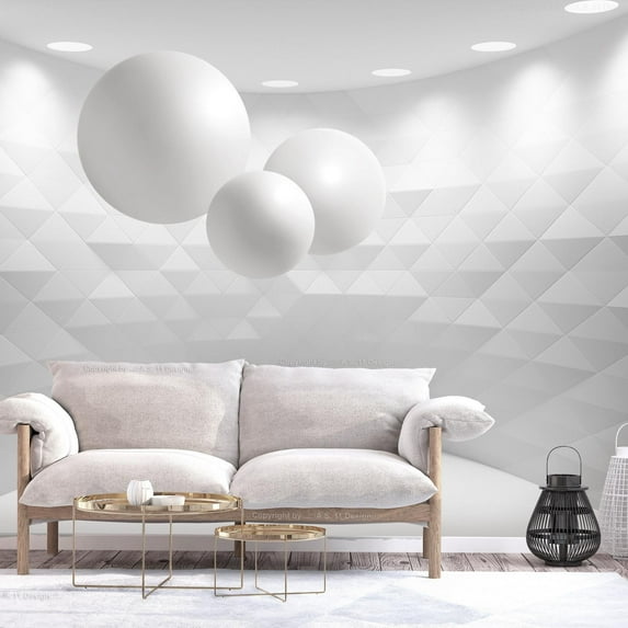 Tiptophomedecor 3D Illusion Wallpaper Wall Mural - Geometric Room