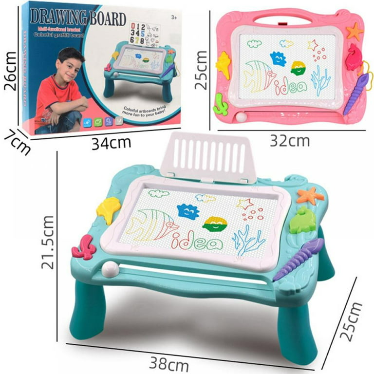 Magnetic Drawing Board for Kids Toddler, Large Doodle Board Writing  Painting Sketch Pad with Detachable Table Legs for Girls Boys Educational