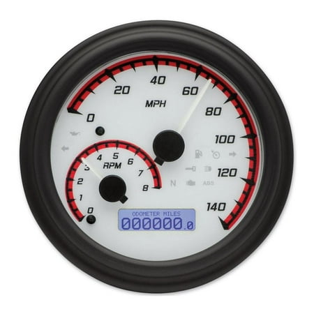 - Dakota Digital MVX-2011-WR-K MVX Analog Gauge System - White/Red/Black