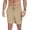 Khaki, variant on QDG Men's 7'' Casual Classic Shorts Adjustable Drawstring Waist Comfortable Fit for Daily Wear