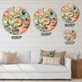 thumbnail image 4 of Designart "Color s Geometric Dance" Modern Geometric Round Metal Art, 4 of 5